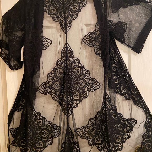 NWT SHEER BLACK DUSTER - Picture 5 of 16